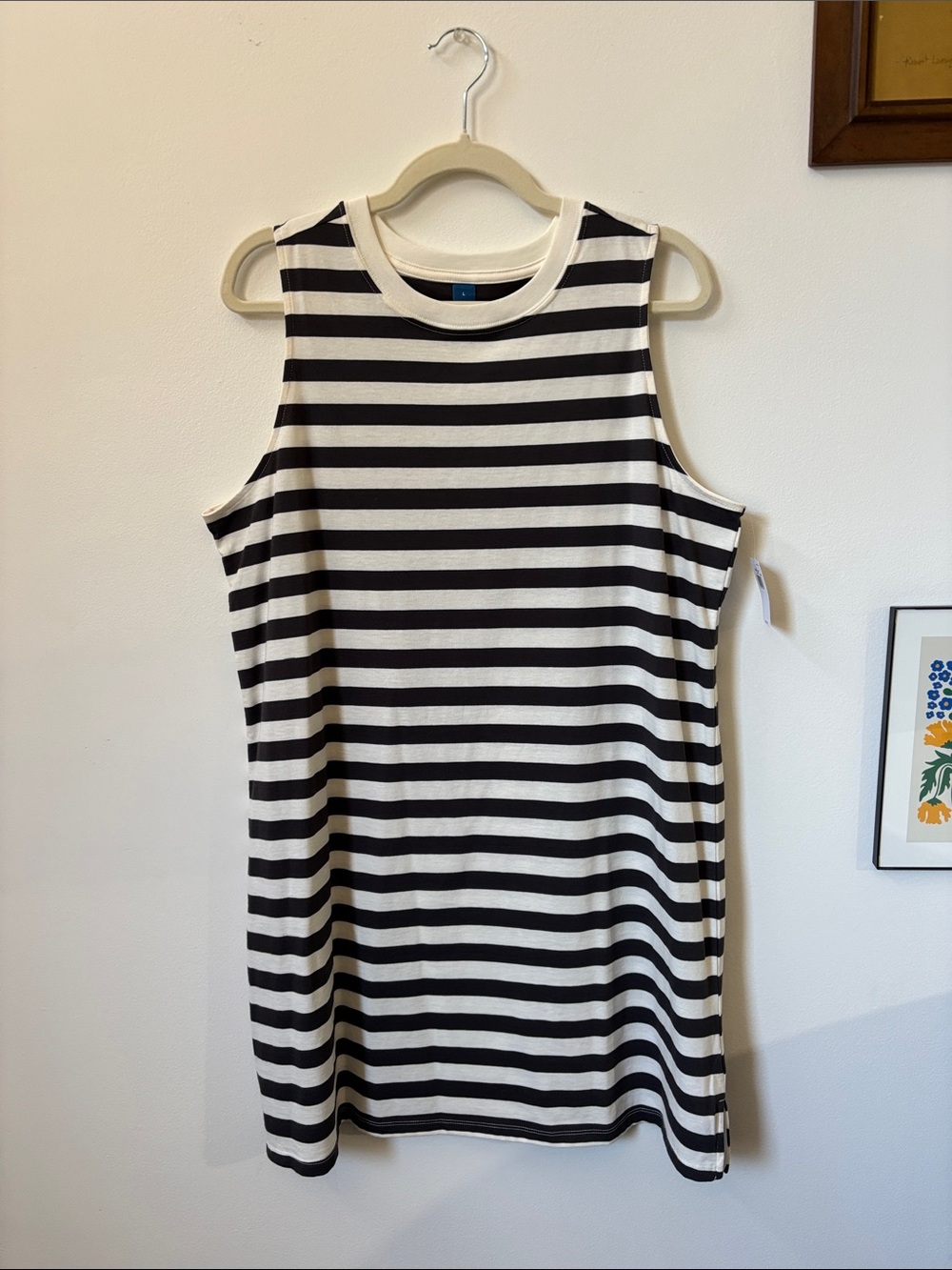 Striped Muscle Tee Dress L